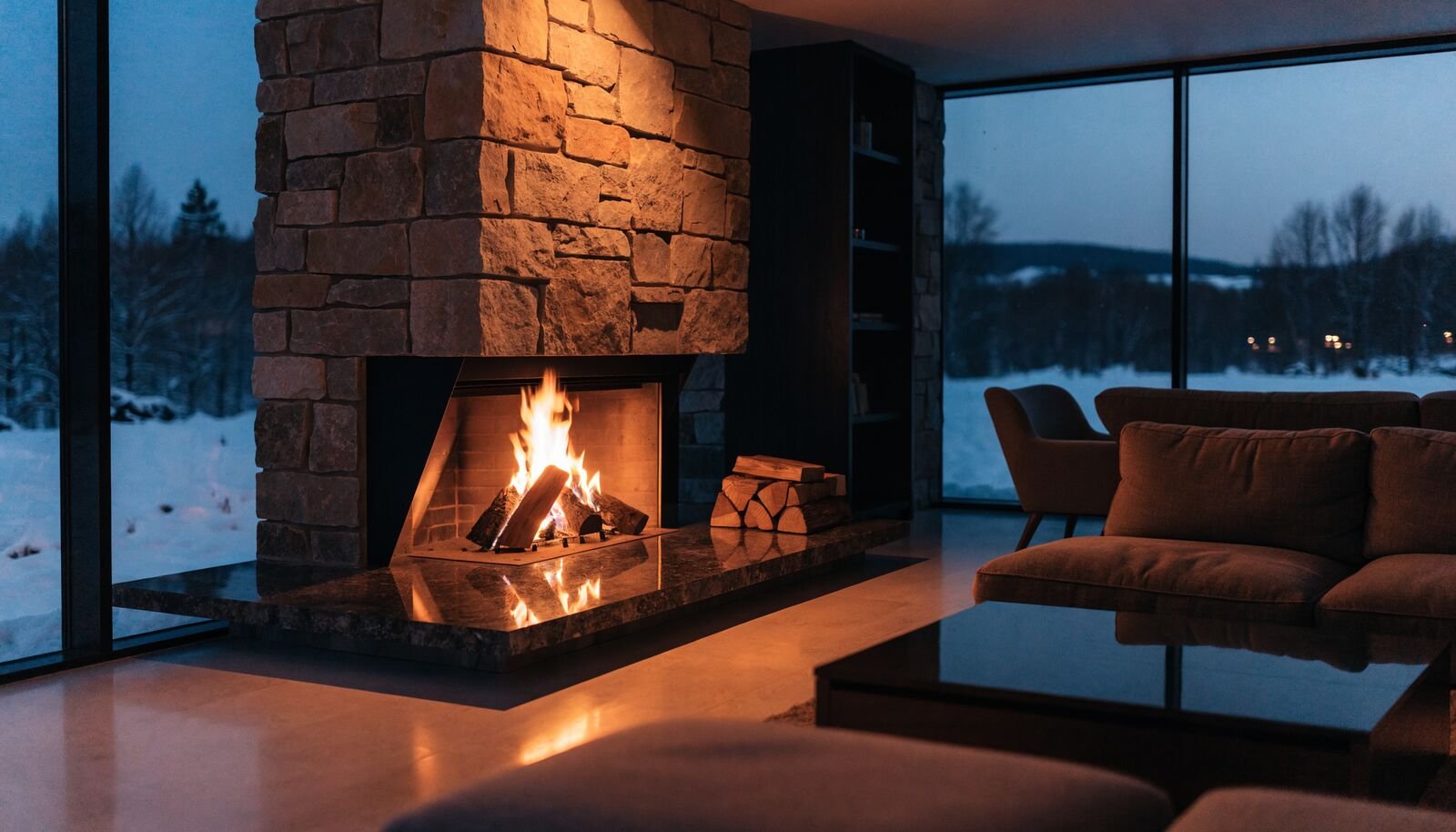 Cozy wood fire in Cumberland